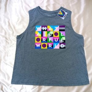 New Target pride tank top "what a colorful world" size M